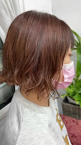 ミディアム パーマ 榎本 紀美／カット募集中のヘアスタイル