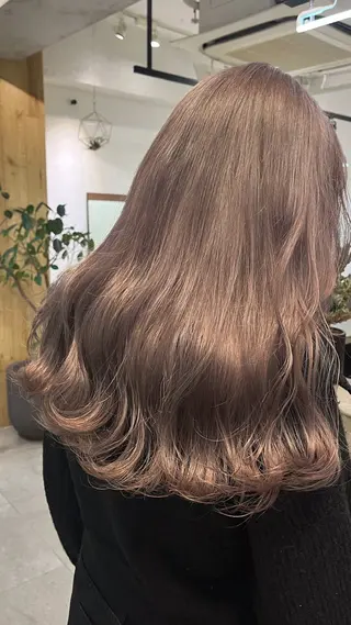 ミディアム カラー オリーブ/縮毛♡ Natsuno🩰のヘアスタイル