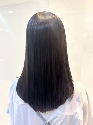 セミロング パーマ 縮毛矯正/髪質改善/ 艶髪ササキナツミのヘアスタイル