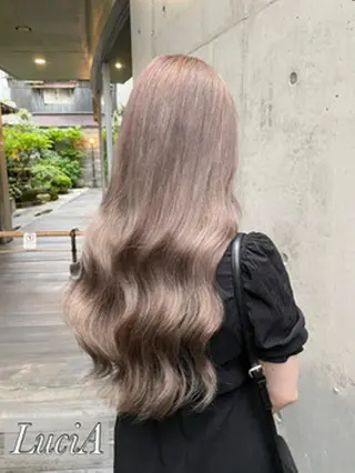 セミロング カラー ヘアアレンジ LuciA/エクステ カラーのヘアスタイル