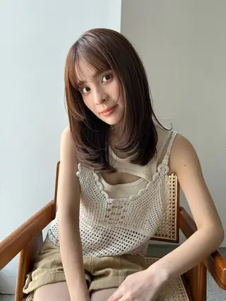 セミロング 無料カットモデル募集 ／ueno aiのヘアスタイル