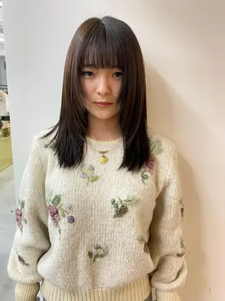 ミディアム カラー 無料カットモデル募集 🌱ひょうがのヘアスタイル
