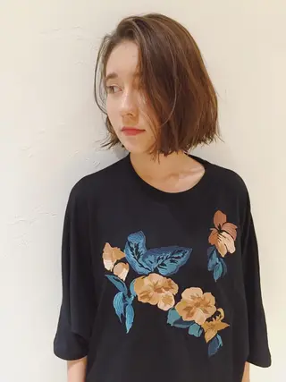 ミディアム カラー 🟩白髪ぼかし/ボブ /ショートヘア/大司のヘアスタイル