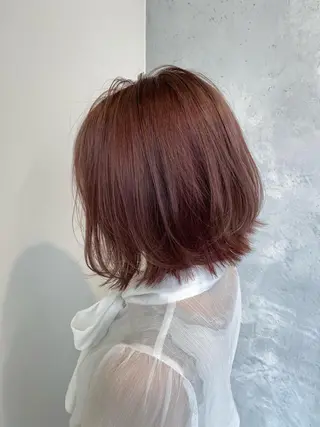 ミディアム カラー ヘアアレンジ 【艶髪×韓国風】 毛流れ職人 RYOのヘアスタイル