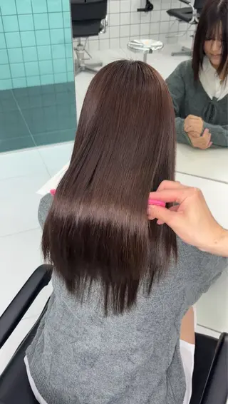 セミロング 縮毛矯正特化 髪質改善辻良輝のヘアスタイル