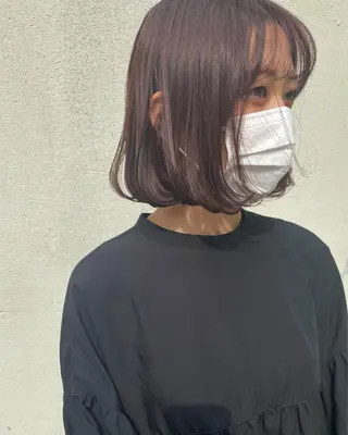 ショート カラー ヘアアレンジ 梅田/赤み消しカラー /顔まわりcut🤍のヘアスタイル