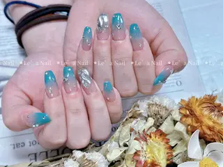 セミロング カラー ネイル Le’a NailSalonのネイルデザイン