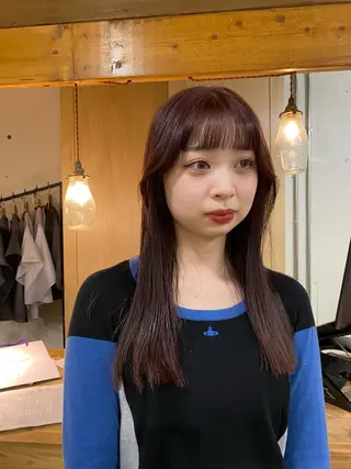 ロング カラー 竹内 柚子のヘアスタイル