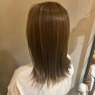 セミロング カラー 似合わせカット✂︎ 艶カラー・*:湊七海のヘアスタイル