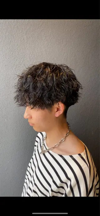 パーマ メンズ ナツハラ サトシのヘアスタイル
