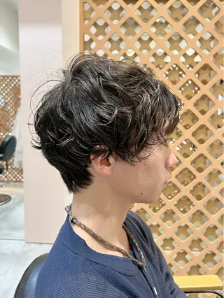 ショート パーマ メンズ マンツーマン施術✂︎ machikaのヘアスタイル
