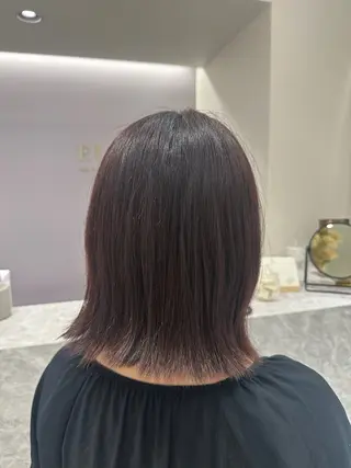 ミディアム カラー 韓国レイヤー✨ yasuko銀座のヘアスタイル