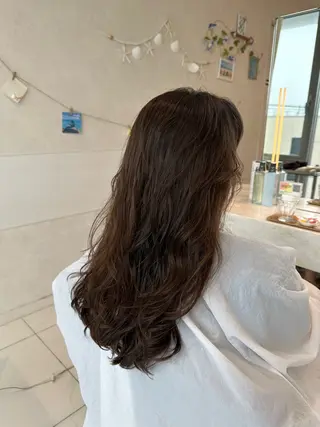 ロング パーマ 似合わせレイヤー 海外風レイヤーmioのヘアスタイル