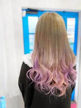 セミロング カラー ヘアアレンジ 次世代シールエクステ 錦糸町 小泉 朋之のヘアスタイル