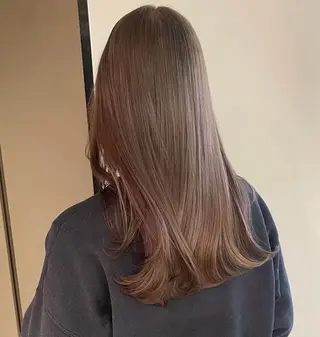 ミディアム カラー ダブルカラー🤍 髪質改善／原島のヘアスタイル