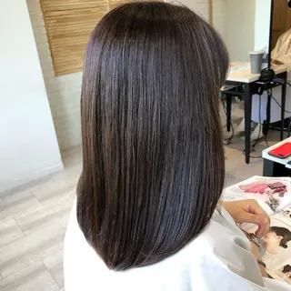 セミロング カラー 金子 富士のヘアスタイル