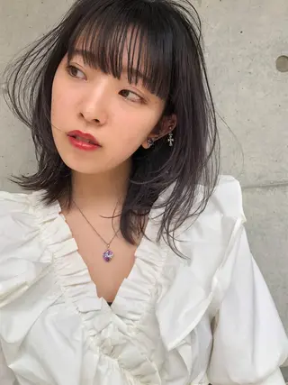 セミロング nessヤマサキ リュウタのヘアスタイル