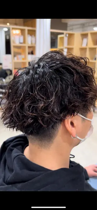 ショート パーマ メンズ 心斎橋メンズサロン リベルテグリットのヘアスタイル