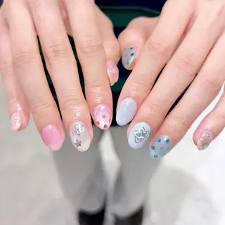 ネイル 【大垣ネイル】 ゆうか🩵のネイルデザイン