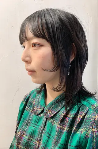 ミディアム ショート・ボブ ・ウルフ✂︎IMAIのヘアスタイル