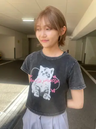 ショート カラー 🙃 透明感カラー/ボブのヘアスタイル