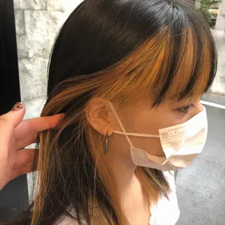ミディアム カラー ヘアアレンジ 韓国ヘア┊︎レイヤー ┊︎haruka🌙のヘアスタイル
