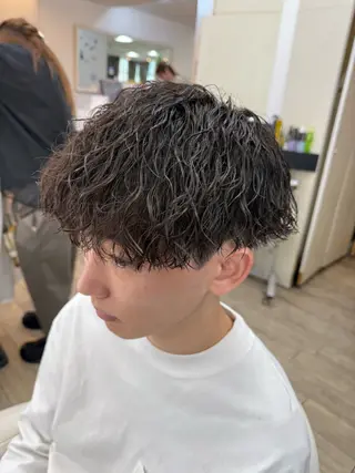 ミディアム パーマ 市川 博紀 店長のヘアスタイル