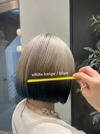 ミディアム カラー RINA🧤 デザインとボブのヘアスタイル
