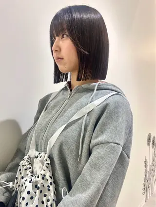 ショート カラー 👔ボブ﹨髪質改善 ストレート🩳ももかのヘアスタイル