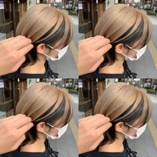 ショート カラー ✨縮毛矯正✖︎顔周り レイヤー✨ナカムラのヘアスタイル