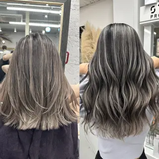 ミディアム カラー ヘアアレンジ 久米 治仁のヘアスタイル