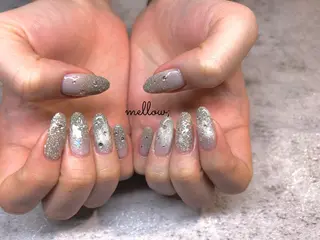 ネイル mellow:ｸﾙﾐ ﹡˖˟༝🎀˖˟ ༝のネイルデザイン
