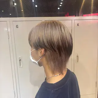 カラー メンズ ハイトーン艶カラー 💎あやめ🎀のヘアスタイル