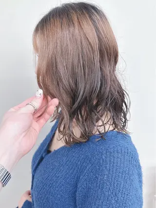 ミディアム パーマ ボブ/ゆるふわ ボブパーマ/とういのヘアスタイル