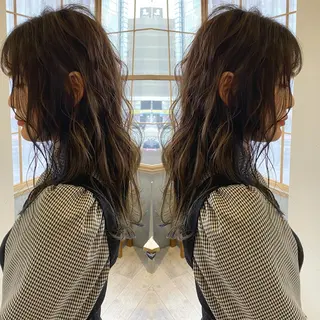 ミディアム カラー 上村 良一のヘアスタイル