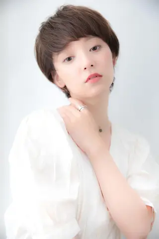 ショート カラー パーマ レイヤーカット✂️ 横浜No1♡下鳥翔子のヘアスタイル