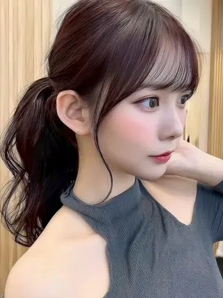 カラー momo🍑/顔周り カット指名No.1のヘアスタイル