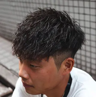 ショート カラー パーマ メンズ 💈men's💈 satoru中目黒のヘアスタイル