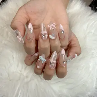 ネイル 🎀nana🫧 ワンホンネイル🎀のネイルデザイン