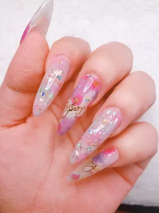 ロング ネイル 長さ出し専門 nynaのネイルデザイン