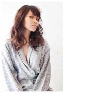 セミロング カラー パーマ ヘアアレンジ メンズ キッズ TopStylist ✂︎ Azumaのヘアスタイル