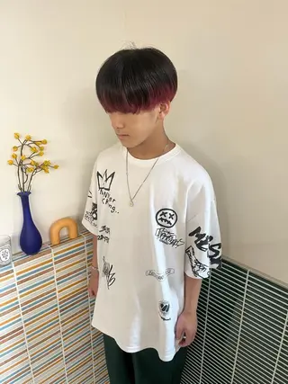 ショート カラー メンズ 🩷ハイトーン透明感 レイヤー🩷ユリカのヘアスタイル