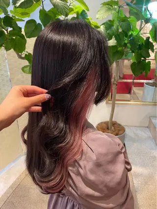 ロング カラー 骨格/顔型/診断/ 伏見/飯味 華菜のヘアスタイル