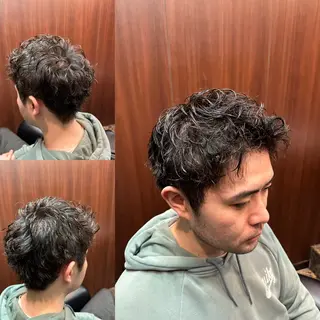 ショート パーマ メンズ 栗原 周太郎のヘアスタイル