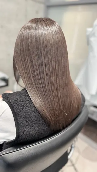セミロング カラー ドライ カット✂️髪質改善のヘアスタイル