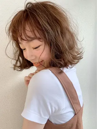 ミディアム 縮毛矯正/アレンジ FACE。ゆのんのヘアスタイル