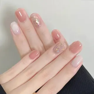 ネイル フィルイン・深爪矯正 長さ出し🎀のネイルデザイン