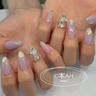 セミロング ネイル マツエク・マツパ apopis＊ close23:00のネイルデザイン