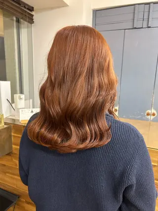 ミディアム 大阪デザインカラー/ カットモデル募集のヘアスタイル