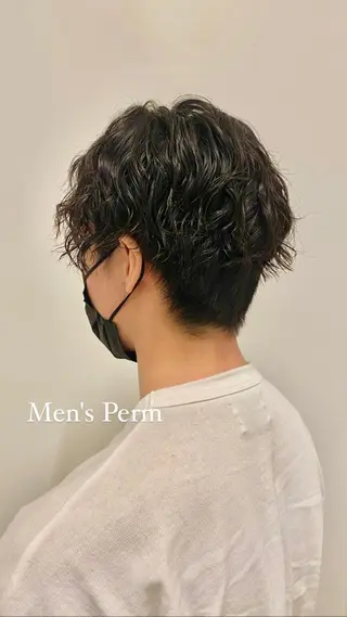 ショート パーマ メンズ 韓国スタイル Akiraのヘアスタイル